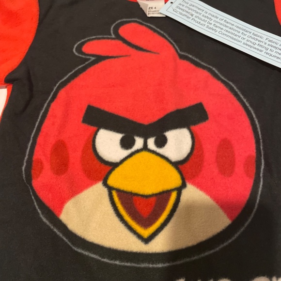 π Angry Birds π Size 4 Flame Resistant Pajama Top Lounge Pants PJ Set NEW π - Picture 4 of 9
